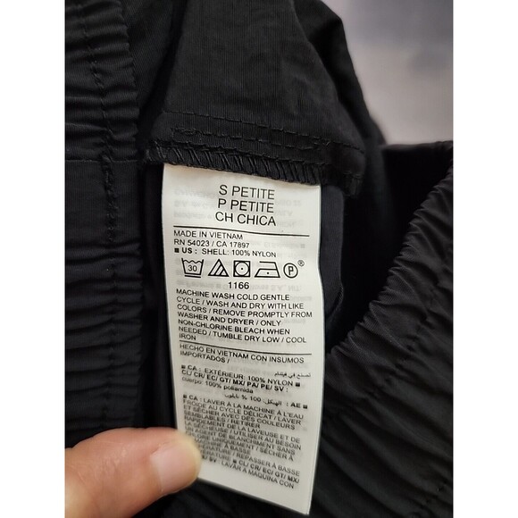Old Navy Ankle-Zip Cargo Joggers Womens S Petite Black Quick Dry Nylon NEW - Picture 6 of 11